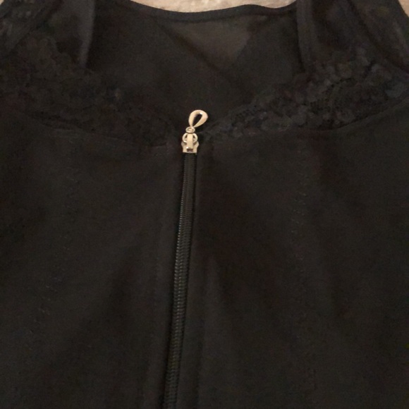 Corset black top with zipper good condition fits small medium - Picture 5 of 9